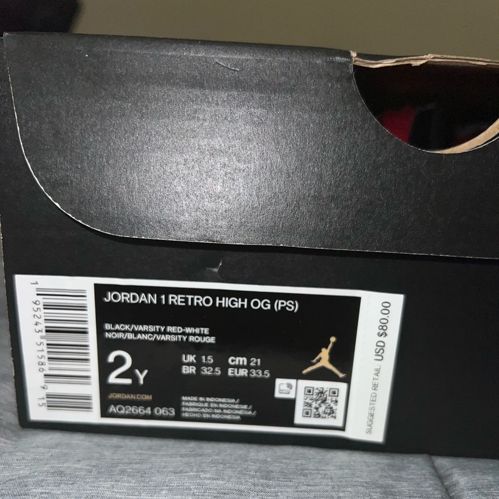 Patent leather Jordan 1s 2y ps